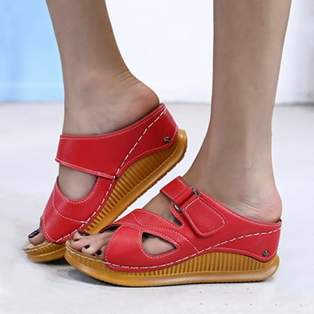 

Summer Slippers For Women Beach Accesseories Flip Flops For Women Women S Spring And Summer Fashion Slippers Hollow Set Foot Low Top Casual Wedge Sandals Platform Shoes Swimming Pool Accessories Mens