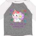 thumbnail image 4 of Inktastic My Godfather Loves Me- cute unicorn Boys or Girls Long Sleeve Baby Bodysuit, 4 of 5
