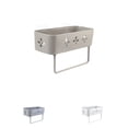 thumbnail image 1 of Kitchen Bathroom Organizer Wall Storage Rack Adhesive Shower Shelf Basket Toiletries Storage Holder, 1 of 8