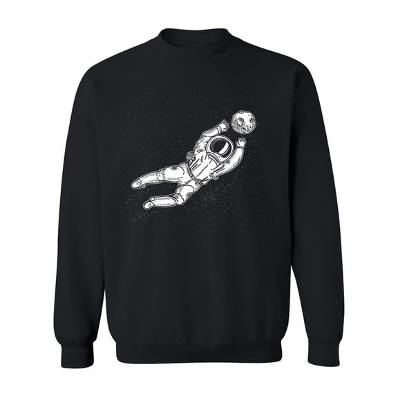 Cool Astronaut Catching A Planet Sweatshirt Men -Image by Shutterstock, Male Large