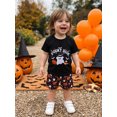 thumbnail image 4 of RUINIXCW Toddler Baby Boy Halloween Outfit Embroidery Short Sleeve Tops and Shorts, 4 of 7
