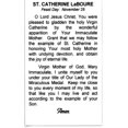 thumbnail image 2 of St. Catherine Laboure - Relic Laminated holy card - Blessed by Pope Francis, 2 of 3