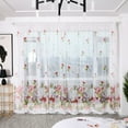 Home Living Room Curtains 84 Inches Long Shower Curtains Trees Sheer Curtain Tulle Window Voile