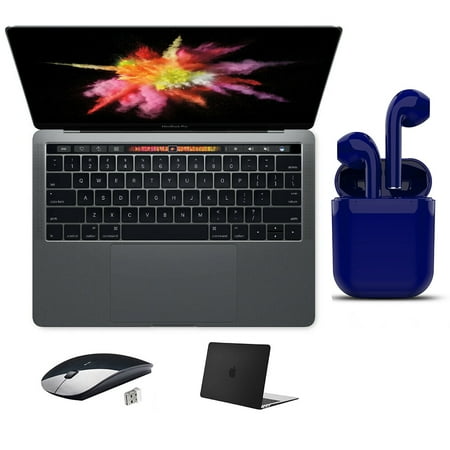 Restored Apple MacBook Pro 13.3-inch Touch Bar 3.1GHz i5 8GB RAM 256GB SSD Bundle: USA Essentials Bluetooth/Wireless Airbuds, Black Case, Wireless Mouse By 2 Day Express (Refurbished)