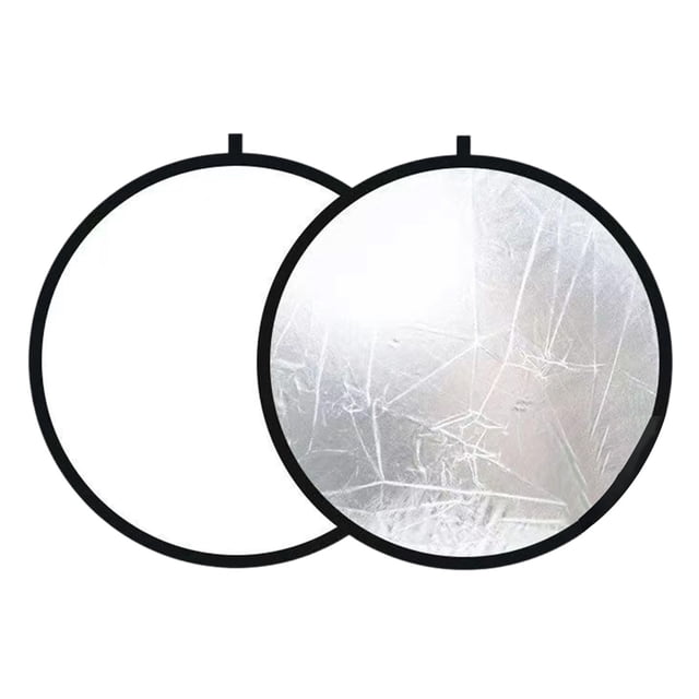 Light Reflector for Photography 60 cm Round Foldable Portable Soft Light Board with Gold Silver White Sides and Storage Bag