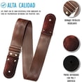 thumbnail image 3 of Correa para guitarra, Strap o Tahali para guitarra acústica, bajo eléctrico, guitarra eléctrica Kidam Cinturón seguridad nylon café, 3 of 3