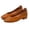 Brown, variant on Fnooota Womens Slip On Flats, Office PU Soft Sole Square Toe Non-slip Dress Shoes Brown Size 6.5
