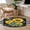 Yellow, variant on Sunflower Black Round Area Rug 4 FT, Non Slip Indoor Outdoor Rug, Vintage Farm Bee Black White Plaid Washable Soft Circular Carpet Non-Shedding Floor Mat for Coffee Table Nursery Foyer Balcony