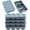 4, variant on Maxdot 1 Pcs 20.5 x 11.9 x 3.7 Inch Silverware Organizer with Lid, Commercial 4-compartment Restaurant Kitchen Cutlery Tray, Plastic Silverware Storage Container, Condiments Holder (Grayish Blue)