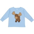thumbnail image 3 of Inktastic Cute Moose Boys or Girls Long Sleeve Toddler T-Shirt, 3 of 5