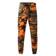 thumbnail image 2 of sususu Mens Sweatpants Open Bottom,Men's Casual Sweatpants Soft Comfort Loose Fit Wide Leg Trousers for Athletic Running Jogging and Everyday Wear - Orange, 2 of 5