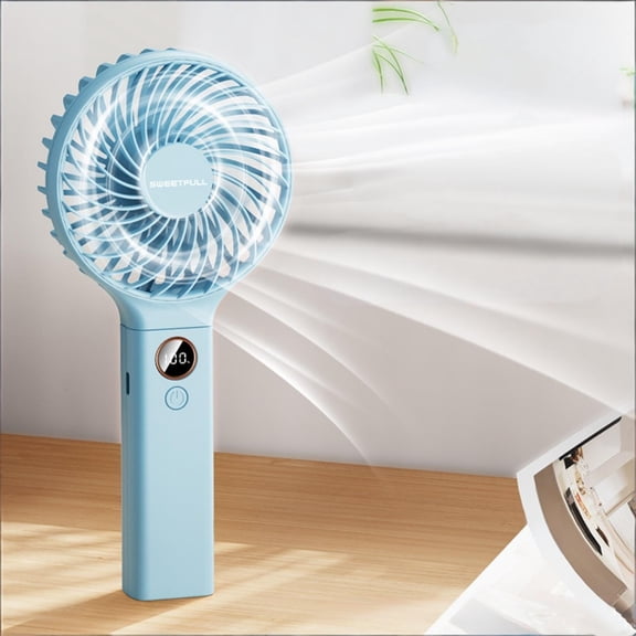 Ailezt The Sweetwind Handheld Fan Features A Rechargeable Battery Of 50mAh 6 Adjustable Wind Speeds An Digital Display And Design