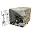 thumbnail image 5 of Food Dog Crate Cover, Colorful Sketch of Glazed Donuts in Sprinkles and Hot Drink Cups Pattern, Easy to Use Pet Kennel Cover Small Dogs Puppies Kittens, 7 Sizes, Eggshell and Multicolor, by Ambesonne, 5 of 6