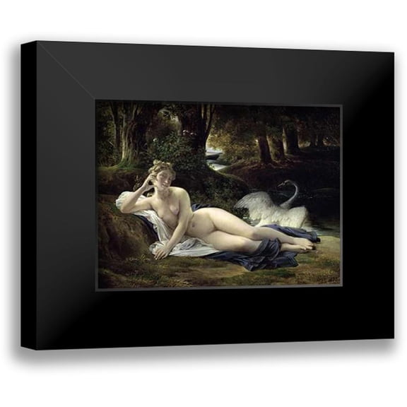 Picot, Francois Eduard 14x12 Black Modern Framed Museum Art Print Titled - Leda