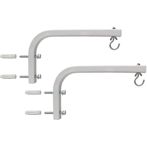 Akia Screens Pantalla De Proyector Universal De 10 Pulgadas, Soporte En L, Kit De Montaje Para Colgar En La Pared, Extensión Ajustable De 10 Pulgadas Con Gancho Para Pantalla De Proyector, Interior, E