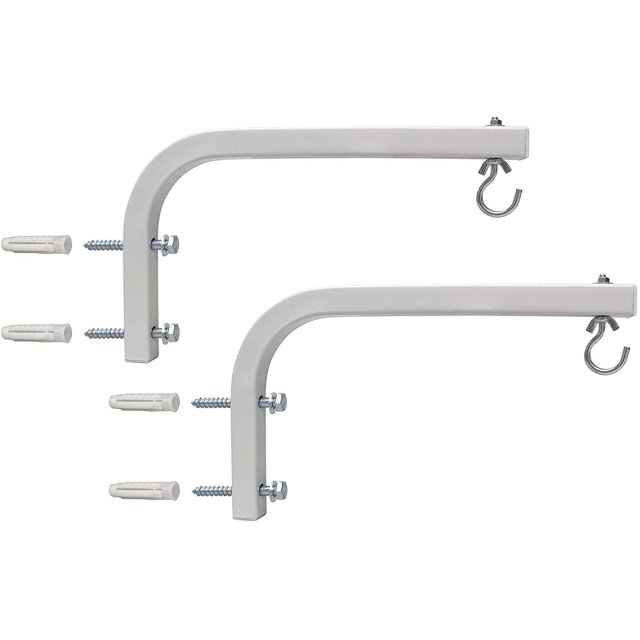 Akia Screens Pantalla De Proyector Universal De 10 Pulgadas, Soporte En L, Kit De Montaje Para Colgar En La Pared, Extensión Ajustable De 10 Pulgadas Con Gancho Para Pantalla De Proyector, Interior, E