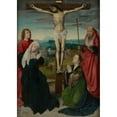 thumbnail image 2 of Gerard David 11x14 Black Ornate Wood Framed Double Matted Museum Art Print Titled: The Crucifixion (ca. 1495), 2 of 5