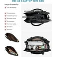 thumbnail image 2 of Packuum 3 in 1 Tote Bag, 2 In 1 Tote Bag Lunch Bag Combo, 15.6 Inch with Lunch Compartment, Laptop With Insulated Lunch Compartment (Black), 2 of 7