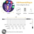 thumbnail image 4 of YOLIGHT Butterfly Curtain Lights 13ft 96 LED Fairy Lights 8 Modes String Lights with Remote, Butterfly Hanging Decoration for Bedroom Garden Wall Ceiling Party Wedding Holiday Christmas (Multicolor), 4 of 7
