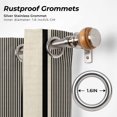 thumbnail image 6 of Black Beige Stripes Outdoor Curtains for Patio, Lines Modern Vertical Stripes Waterproof Outside Curtains Privacy Blackout Curtain for Porch Pergola Cabana, 1 Panel 54W x 95L Inch, 6 of 9
