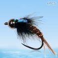 thumbnail image 2 of Fly Fishing Flies Barbless Fly Hooks 6pcs Include Flies Nymphs 14, 2 of 8