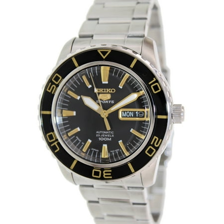 - Seiko Men's 5 Automatic Black Face Stainless-Steel Self Wind Fashion Watch SNZH57K