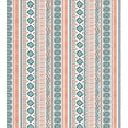 thumbnail image 3 of Ambesonne Burnt Orange Duvet Cover Set, Tribal Vertical Forms, 2-Calking, Pale Blue and Dark Teal, 3 of 7
