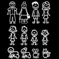 thumbnail image 1 of 12 Stick Figure Family Your Stick Figure Family Pet Cat Dog Stickers for Car Windows Bumper Phone Notebook, 1 of 6
