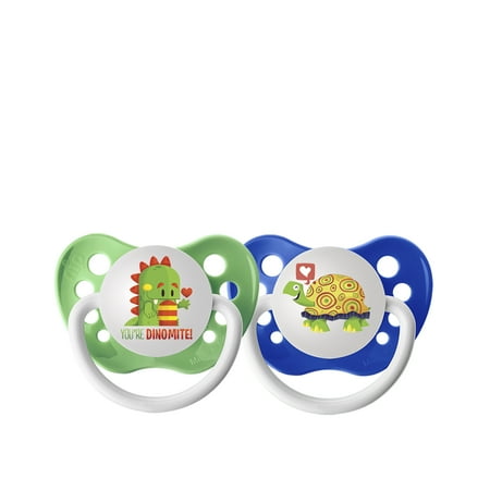 Ulubulu Dragon/Turtle Pacifiers, 0-6 Months, 2-Pack