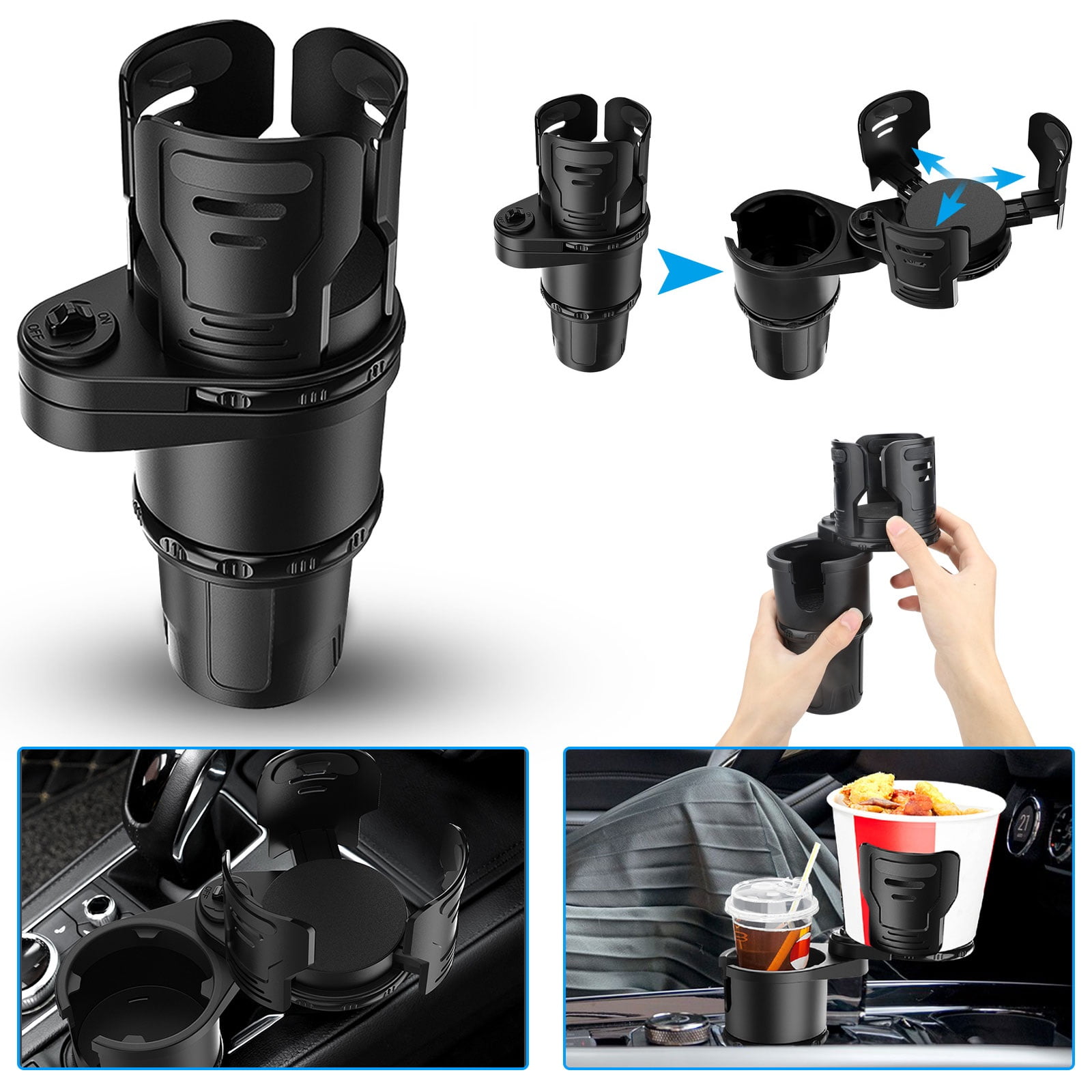 TSV Car Cup Holder Expander Adapter, Multifunctional Auto Cup