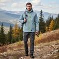 thumbnail image 3 of Yungyresw Windbreaker Jacket Windproof Coat Hooded Full Zipper Lightweight Hooded Outdoor Jacket for Hiking Camping, 3 of 6