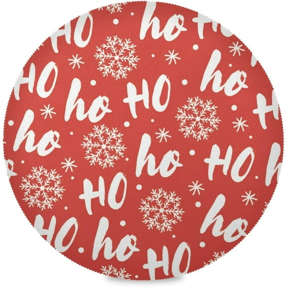 48"X 48" Santa Claus Laughs Elastic Fitted Edged Round Tablecloth Fade Resistant Anti-Shrink Table Cloth Washable Table Cover for Banquet Home Indoor or Outdoor