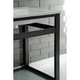 thumbnail image 2 of Kingston Brass VWP2522W4B0 Quadras 25" Ceramic Console Sink with Steel Base and Glass Shelf (4-Inch, 3-Hole), White/Matte Black, 2 of 7