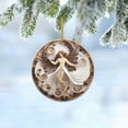 thumbnail image 2 of Lilixerw Stained Acrylic Angel Christmas Tree Ornament,3 In Round Xmas Hanging Decoration with Gold Ribbon,Festive Keepsake Gift for Xmas Tree,Holiday Home Decor, 2 of 5
