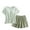 Green, variant on Keeplus Comfy Outfits for Women Pj Plus Size 2 Piece Solid Color Pajama Sets Loose Oversized Sleepwear Short Sleeve Button down Shirts Shorts Casual Loungewear