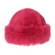 thumbnail image 2 of Gorro de invierno de piel sintética, grueso y moderno, ideal para actividades al aire libre en climas fríos, ciclismo, viajes y acampada. rojo rosa, 2 of 9