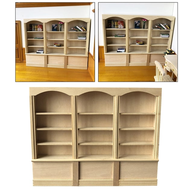 Estante de Exhibición de , Accesorio Estantería de 4 Capas para Sala de Modelo de Muebles en Baoblaze Estantería en miniatura para casa de muñecas