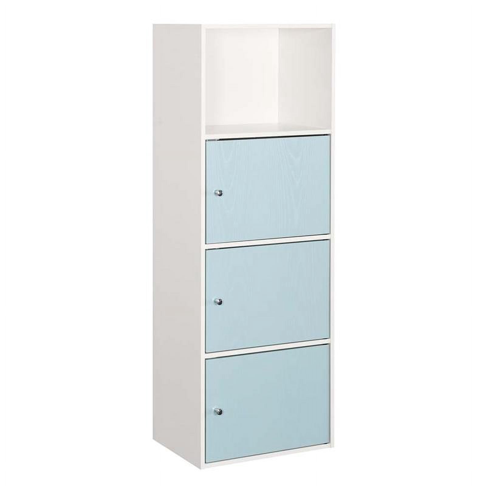 Pemberly Row Storage 3 Door Cabinet with Seafoam and White Wood Finish ...