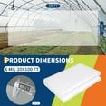 thumbnail image 2 of Feuille de Plastique Transparente pour Serre 6 Mil Robuste - Film de Polyéthylène Résistant aux UV - Bâche de Protection pour Plantes et Ferme Résistante aux Intempéries - Convient au Jardinage, à l'Agriculture, Toile Antichute pour Peinture, 2 of 8