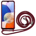 thumbnail image 2 of Funda para Samsung Galaxy A05s 4G, antideslizante, de TPU, con correa para el hombro, color rojo vino, estilo D Samsung Galaxy A05s 4G, rojo vino, 2 of 5