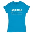 thumbnail image 5 of Adulting Would Not Recommend T-Shirt Funny Adult Life is Hard Review Humor Parenting 18th Birthday Gen X Women's Tee, 5 of 7