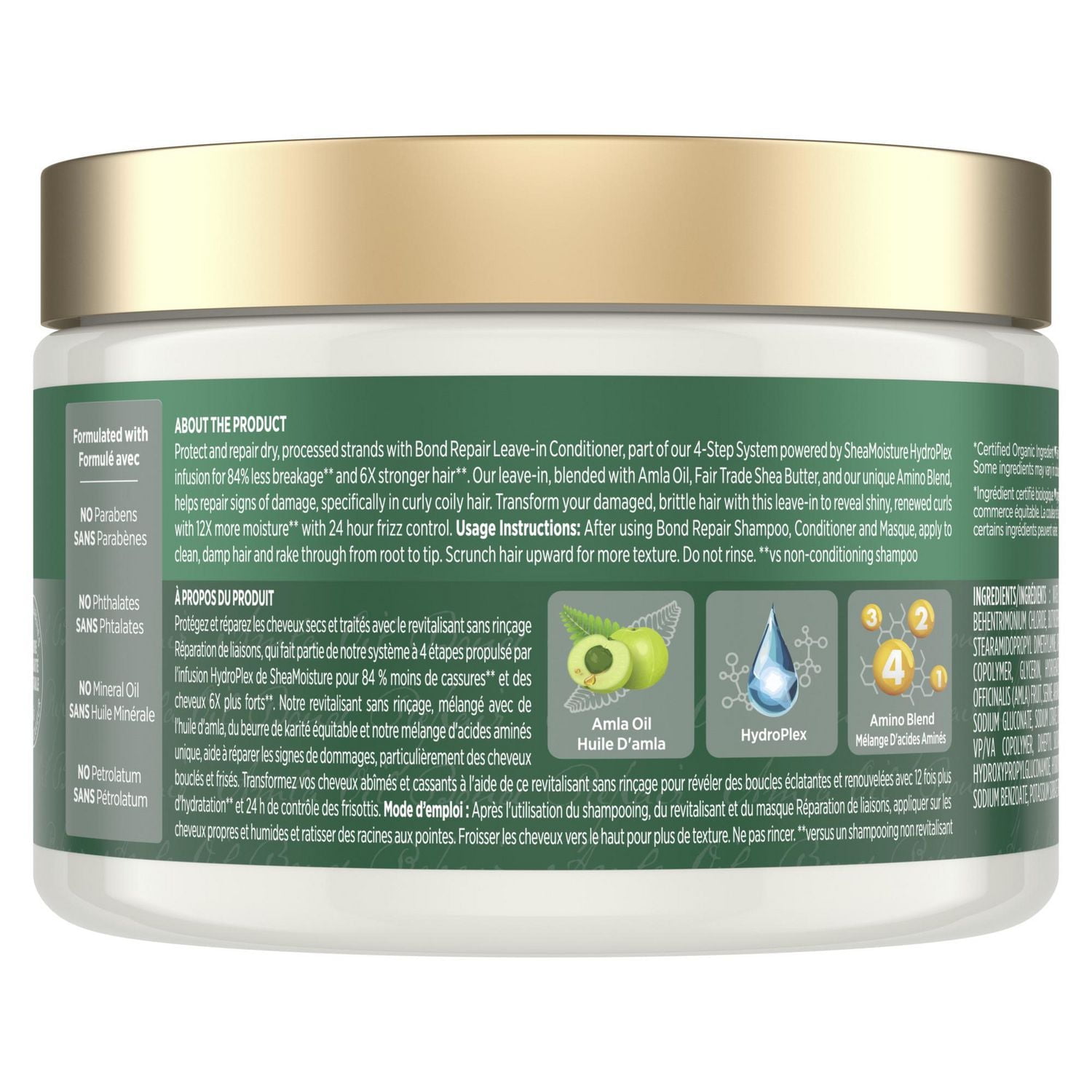 SheaMoisture Leave-in Conditioner Bond Repair Amla Oil, 311 g