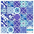 thumbnail image 2 of Mi Alma Peel & Stick Tiles - Blue Vintage Vinyl Backsplash 12x12, 2 of 11