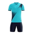 thumbnail image 3 of Conjunto de camiseta de fútbol para niños y hombres 22/23, 2 piezas, secado rápido, ropa deportiva de talla grande para niños y hombres, uniforme de entrenamiento de fútbol personalizado, 3 of 5