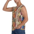 thumbnail image 3 of Goofa Funny Dogs Family Printed Men's Sleeveless T-Shirt - Athletic Gym Workout Tank Top for Men - Moisture-Wicking, UPF 30+ Quick-Dry Muscle Tee-, 3 of 8