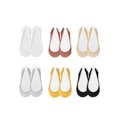 thumbnail image 2 of 6 Pairs Women Ball of Foot Cushion Socks Ultra Low Cut Liner Socks with Invisible Slingback for Women for Heels(72-Multicolor*6), 2 of 8