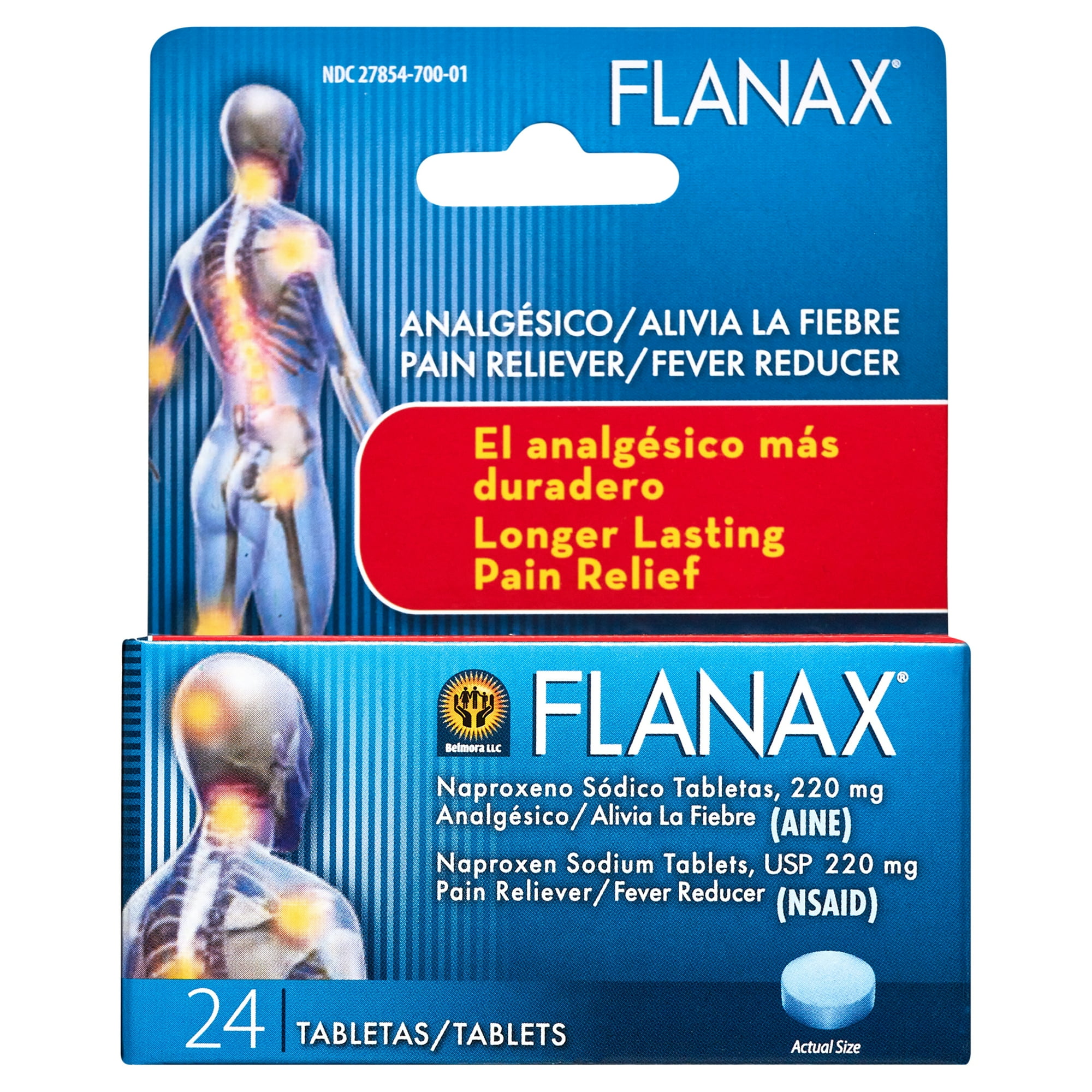 Flanax Pain Reliever/Fever Reducer Tablets, 24 Tablets