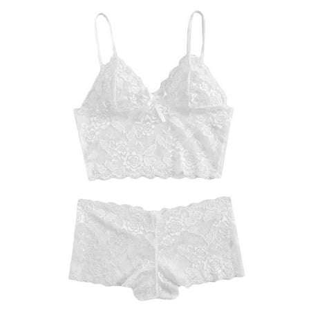 LARUYEKO Sexy Women Lace Bra Briefs Lingerie Underwear Pajamas Camisole Sleepwear Set Garter Belt Set Lace Womens Bandeau Men S Briefs Special Underwear for Men Big Tall Mens Briefs Underwear for Men