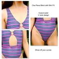 thumbnail image 3 of Traje de baño de playa elegante Bikini con escote en V y abertura en la cintura, 3 of 4