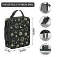 thumbnail image 3 of Gothic Print Insulated Lunch Bag - Leakproof Reusable Portable Cooler Tote for Adults,Work,School,Picnic,Camping|Detachable Strap,Handle,Bottle Pocket, 3 of 6